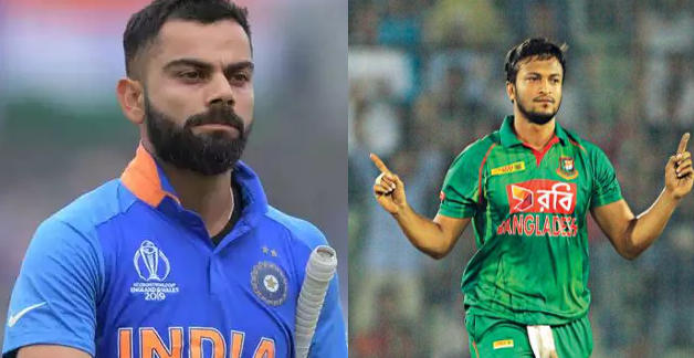 না খেলেই রেকর্ড গড়ে কোহলিকে দাঁত ভাঙ্গা জবাব দিলো সাকিব