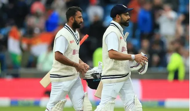 ভয় কাটেনি ভারতের আস্তে আস্তে এগিয়ে যাচ্ছে কোহলি-পুজারা