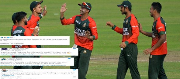 টাইগারদের রেকর্ড গড়া জয়ে টুইটারে প্রশংসার ঝড়