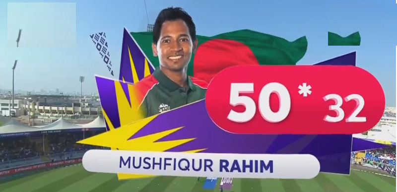 নাইমের ৬২ রানের পর ৫০ করলেন মুশফিক