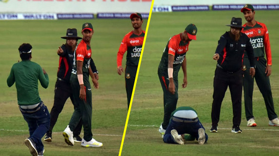 মুস্তাফিজের পায়ে চুমু খাওয়া ভক্তের আইন অনুযায়ী ব্যবস্থা