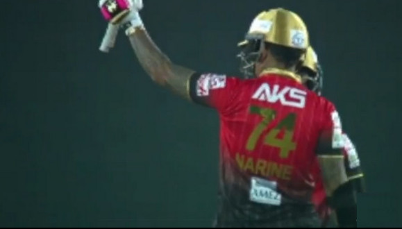 সবচেয়ে কম বলে অনেক বেশী বাউন্ডারি হাকিয়ে আউট হলেন সুনীল নারিন
