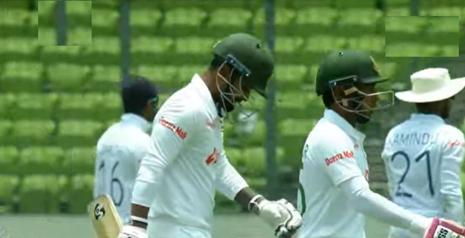 লিটন ও মুশফিকের ব্যাটে ভর করে বিরতিতে গেল বাংলাদেশ
