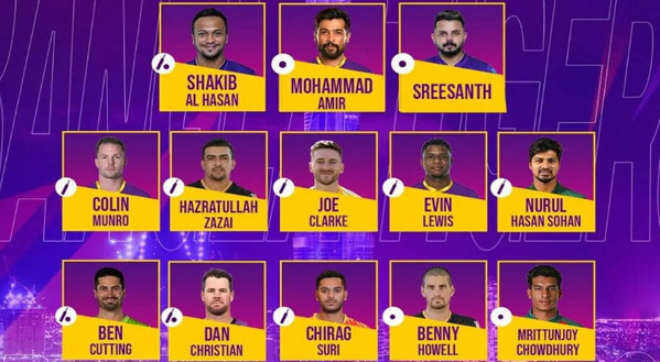 ৪ তারকা বাংলাদেশী ক্রিকেটারকে নিয়ে বাংলা টাইগার্সের চূড়ান্ত স্কোয়াড ঘোষণা