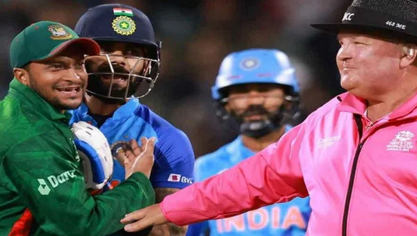 কোহলির ইশারায় নো-বলের সিদ্ধান্ত, প্রতিবাদ জ্বলে উঠল দলপতি সাকিব