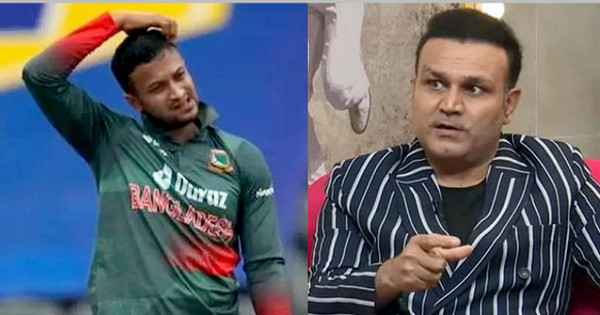 সাকিবকে চরম অপমান করে যা বললেন শেবাগ