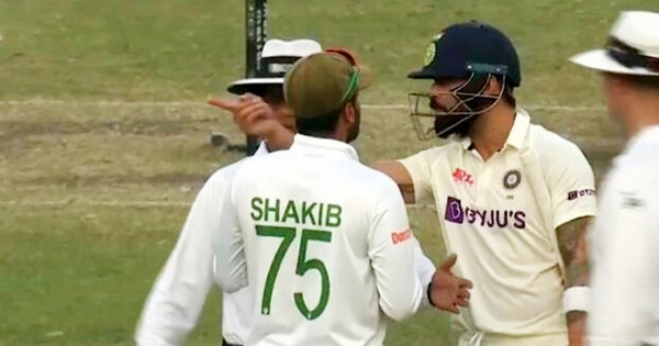 আউট হাওয়ার পরে কোহলিকে যা বলেছিলেন সাকিব