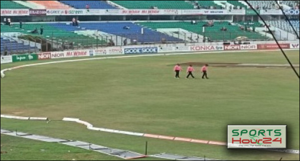 মাঠ পরিদর্শন শেষে, খেলা শুরুর নতুন সময় জানালেন আম্পায়াররা