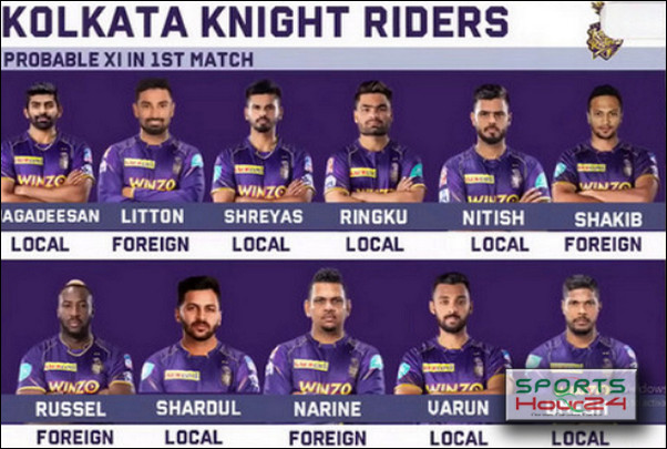 ডিফেন্স চ্যাম্পিয়ন গুজরাটের বিপক্ষে শক্তিশালী একাদশ ঘোষণা করল কেকেআর
