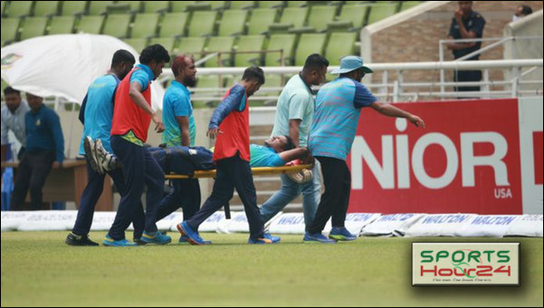 এই মাত্র পাওয়াঃ স্ট্রেচারে মাঠ ছাড়লেন সাইফউদ্দিন