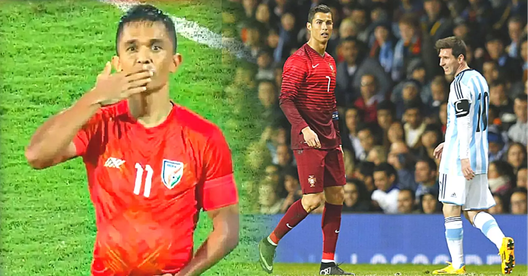 রোনালদো বনাম মেসি বিতর্ক নিয়ে সুনীল ছেত্রীর ধাক্কা