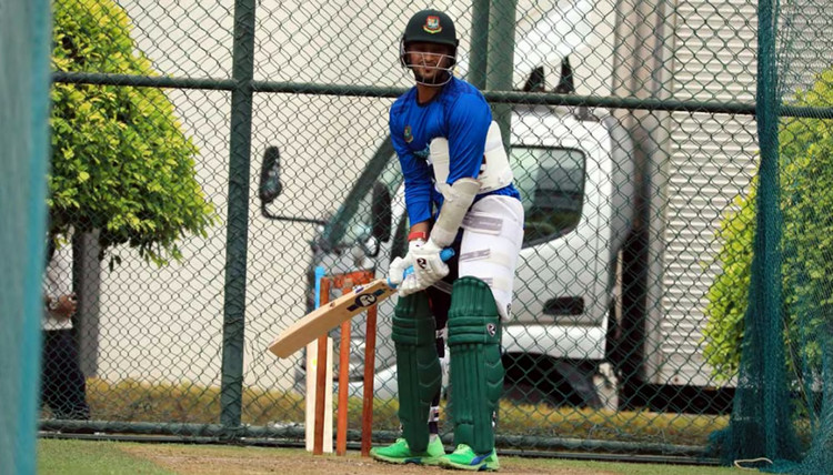 ম্যাচের আগে একাই সারাদিন অনুশীলনে সাকিব