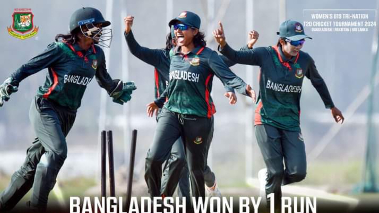 শ্বাসরুদ্ধকর  ম্যাচে শ্রীলঙ্কাকে হারিয়ে টানা তৃতীয় জয় বাংলাদেশের 