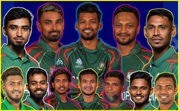 ২০২৪ টি টোয়েন্টি বিশ্বকাপ স্কোয়াডে জায়গা পাওয়া ১৫ সদস্যের ক্রিকেটারদের কার মাসিক বেতন কত প্রকাশ করল বিসিবি