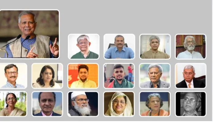 ড. ইউনূসের অন্তর্বর্তী সরকারে কে কোন মন্ত্রণালয় পেলেন?