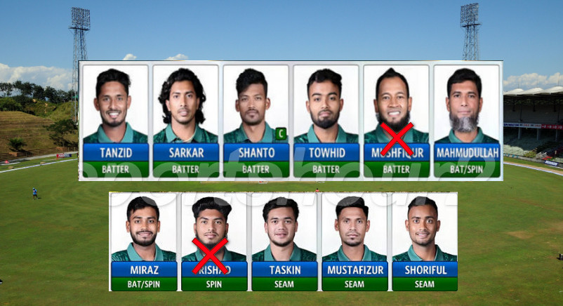 আগামীকাল আফগানিস্তানের বিপক্ষে দ্বিতীয় ওয়ানডে ম্যাচের জন্য বাংলাদেশের সেরা একাদশ ঘোষণা