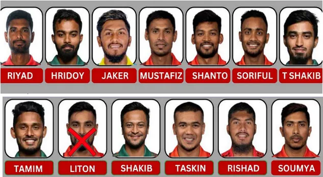 লিটন বাদ, জায়গা পেলেন অন্য টাইগার ক্রিকেটার : চ্যাম্পিয়ন্স ট্রফির স্কোয়াড চূড়ান্ত