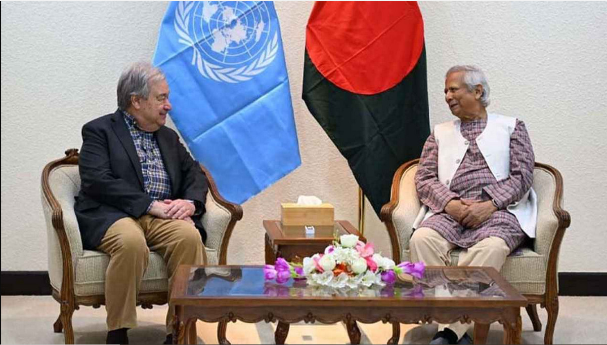 যে বিষয়ে চলছে প্রধান উপদেষ্টার সঙ্গে জাতিসংঘ মহাসচিবের বৈঠকে