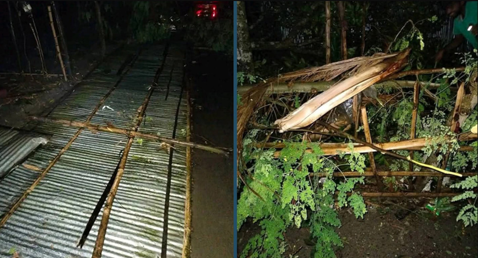 কয়েক মিনিটের কালবৈশাখী ঝড়ের তাণ্ডবে লন্ডভন্ড রংপুর