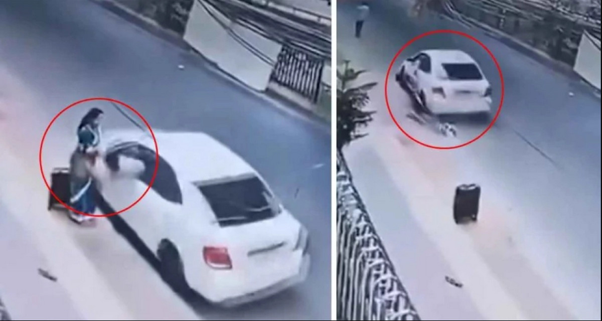 চলন্ত প্রাইভেটকার থেকে নারীর ভ্যানিটিব্যাগে টান, অতঃপর যা ঘটলো