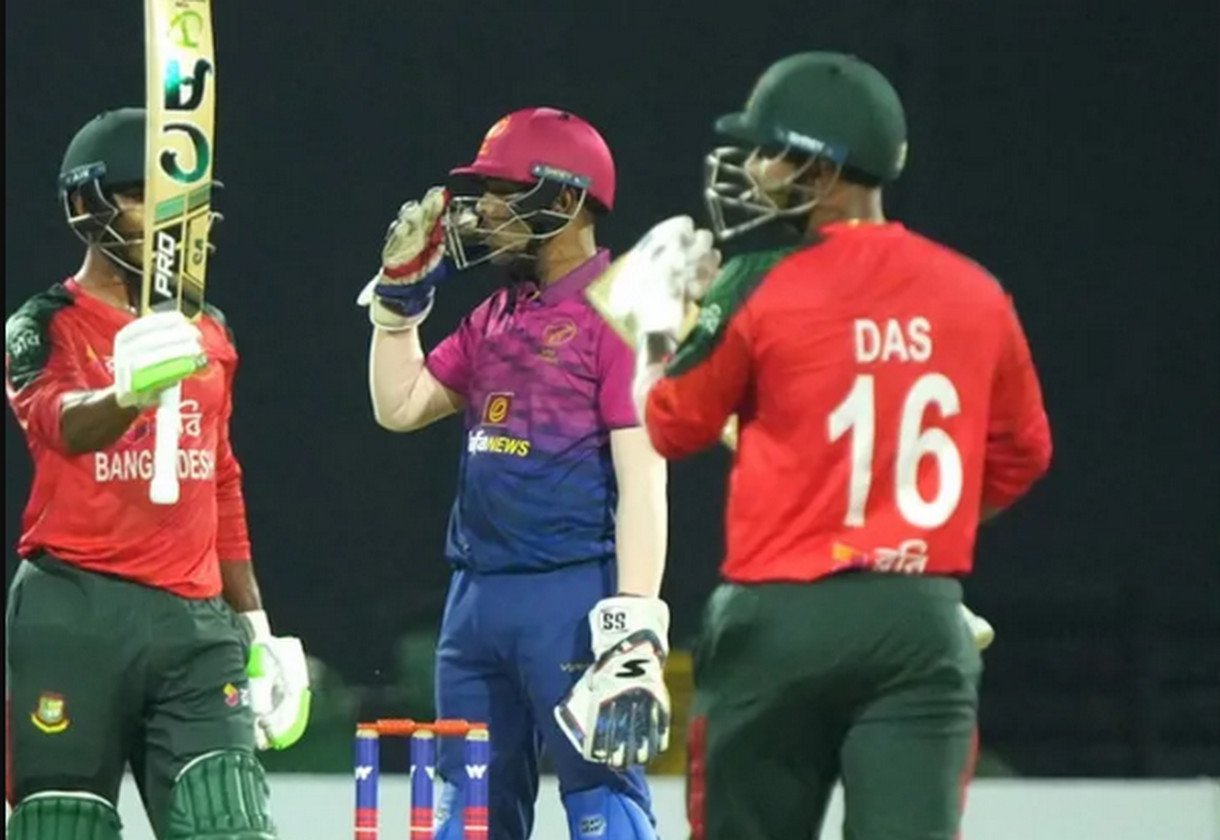 ঝড়ো ব্যাটিংয়ে রানের পাহাড় গড়লো বাংলাদেশ