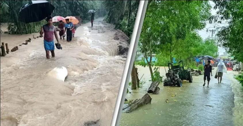 তিন নদীর বাঁধ ভাঙন, যোগাযোগ নেই কোথাও