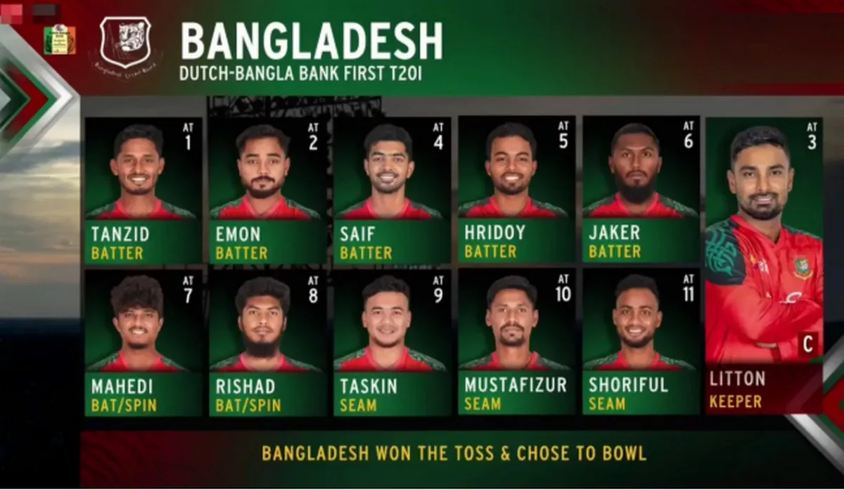 বাংলাদেশ বনাম নেদারল্যান্ডস: টস, জানুন একাদশ ও লাইভ দেখুন এখানে