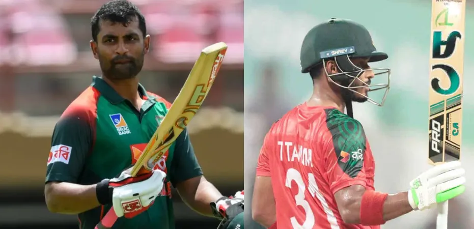 অর্ধেক ম্যাচেই বড় তামিমের রেকর্ড ভেঙ্গে দিলেন জুনিয়র তামিম