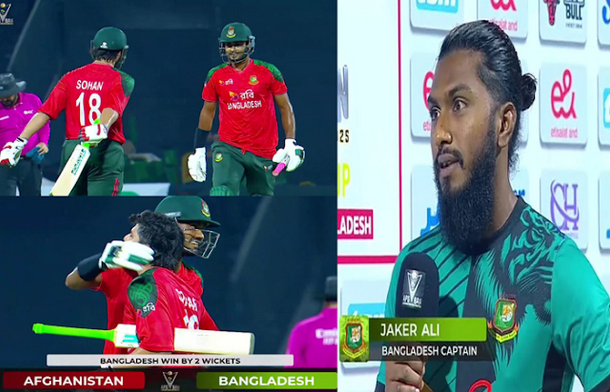 সোহান কিংবা শরিফুল নয়, ম্যাচ জয়ের কৃতিত্ব যাকে দিলেন অধিনায়ক জাকের আলী