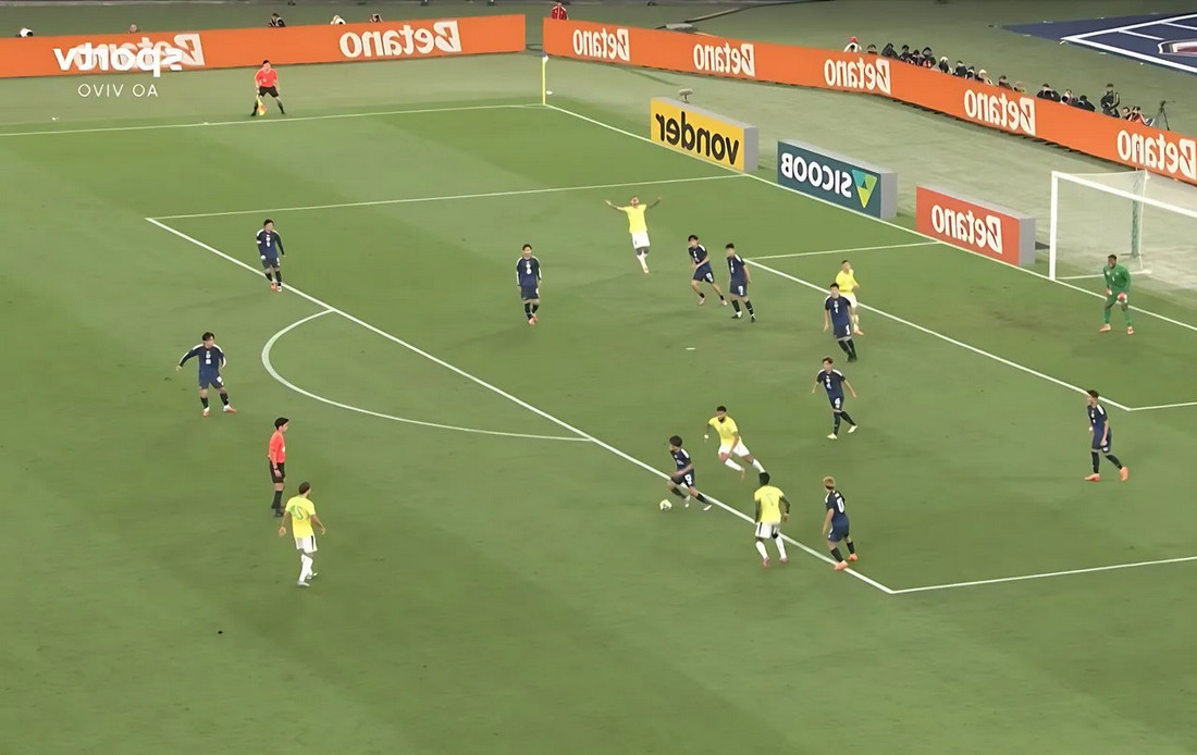 হাড্ডাহাড্ডি লড়াইয়ে শেষ হলো ব্রাজিল বনাম জাপানের প্রথমার্ধের খেলা