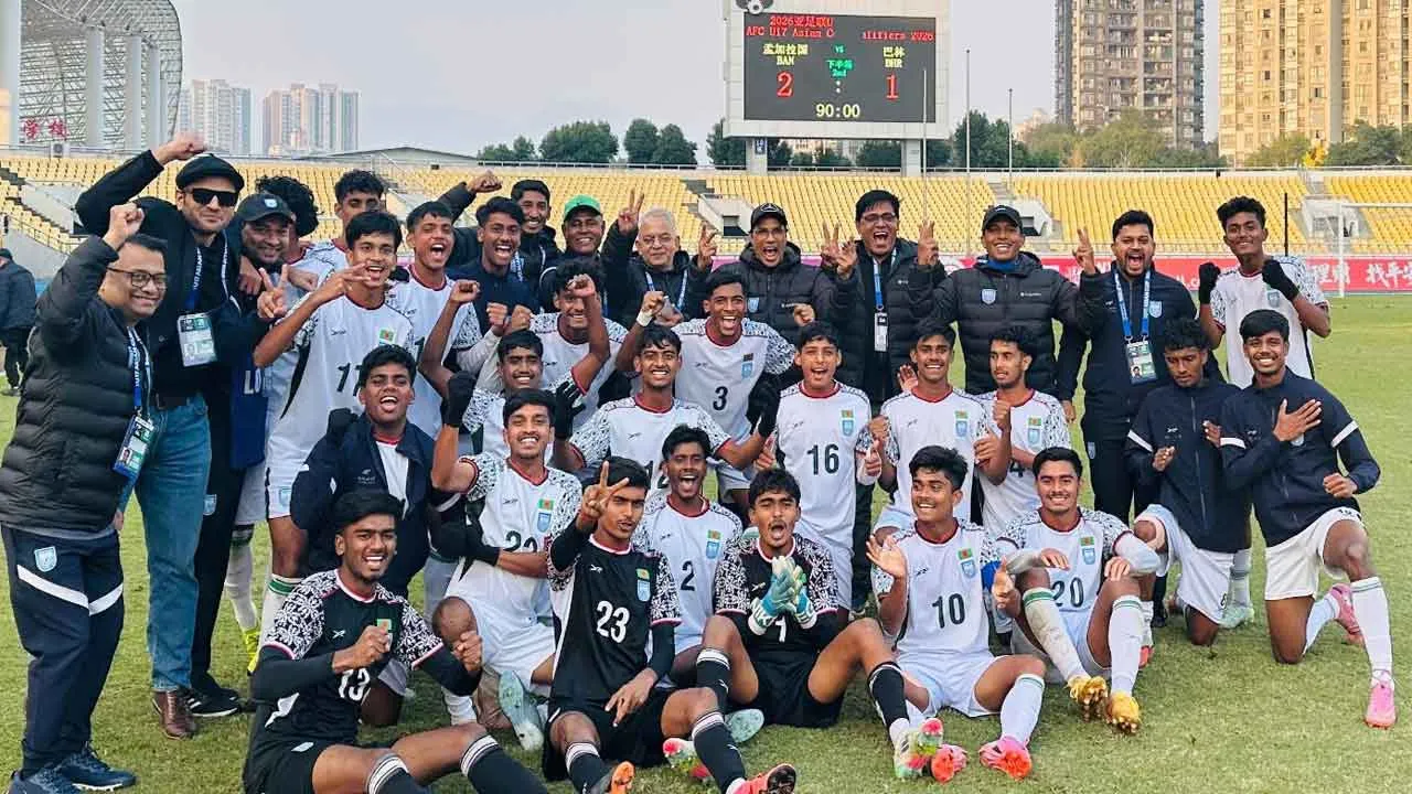 হাড্ডাহাড্ডি লড়াইয়ে শেষ হলো বাংলাদেশ বনাম বাহরাইন ফুটবল ম্যা,জেনেনিন ফলাফল