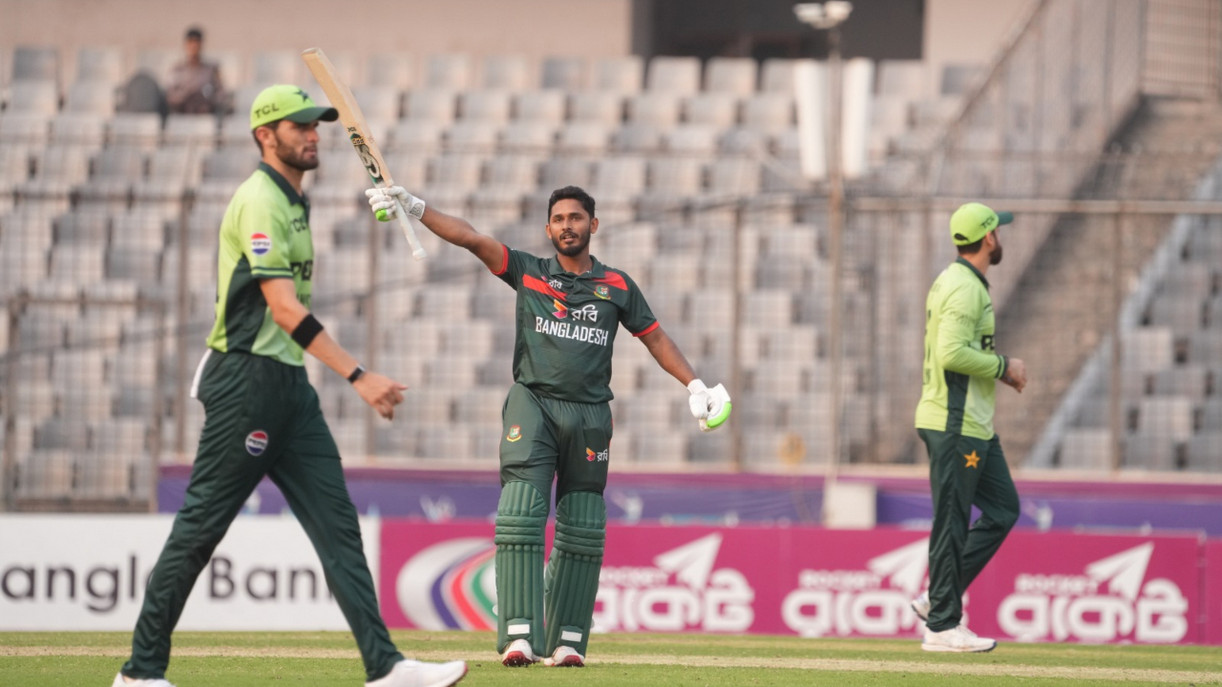 তানজিদের সেঞ্চুরির পরও তিনশ হলো না বাংলাদেশের