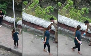 লকডাউনে রাস্তায় দাঁড়িয়ে সেলফি, দুই তরুণীকে পেটাল পুলিশ