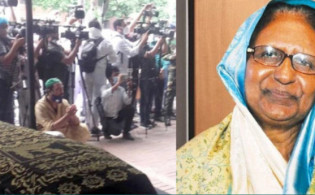 শেষ হলো সাহারা খাতুনের জানাজা