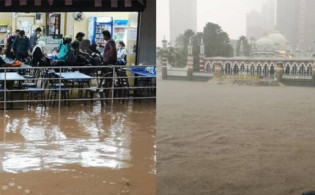 মালয়েশিয়ায় তলিয়ে গেল প্রধান সড়ক