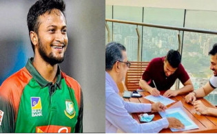 নতুন টি-২০ টুর্নামেন্ট খেলার জন্য চুক্তি স্বাক্ষর করলেন সাকিব