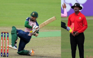 ব্যাটিংয়ে নেমে ৪ চার ও ২ ছক্কার মারার পর হঠাৎ ‘অবস্ট্রাক্টিং দ্য ফিল্ড’ আউট দিলেন আম্পায়ার