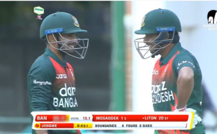 পরপর ৩ উইকেট হারালো টাইগাররা,সর্বশেষ স্কোর