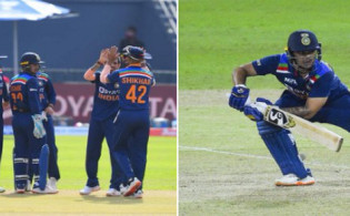 অভিষেক ম্যাচে ঘোষণা দিয়ে প্রথম বলে ছক্কা হাঁকিয়েছেন কিষাণ