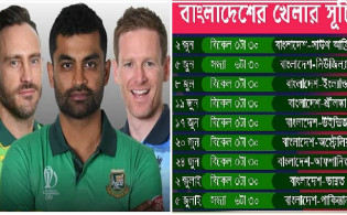 বিশ্বকাপ সুপার লিগে বাংলাদেশের ১২ ম্যাচের সময় সূচি প্রকাশ