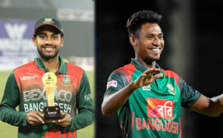 মুস্তাফিজের বিধ্বংসী বোলিং নিয়ে যা বললো মেহেদি মিরাজ