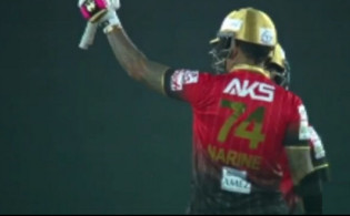 সবচেয়ে কম বলে অনেক বেশী বাউন্ডারি হাকিয়ে আউট হলেন সুনীল নারিন