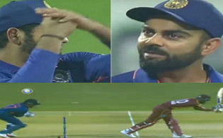 রোহিতকে জোর করে রিভিউ নেওয়ালেন কোহলি, ভিডিও ভাইরাল