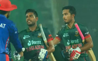 বাংলাদেশ ক্রিকেটে নতুন ইতিহাস : মিরাজ ও আফিফের ব্যাটিংয়ে শেষ হলো বাংলাদেশ আফগানিস্থানের ম্যাচ