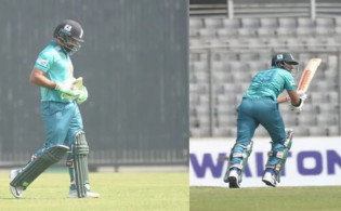 অবশেষে আউট হলেন মোহাম্মদ হাফিজ