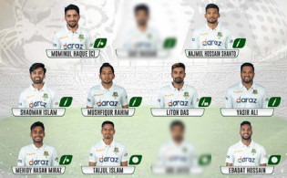 প্রথম টেস্ট ম্যাচের জন্য দক্ষিণ আফ্রিকার বিপক্ষে শক্তিশালী একাদশ ঘোষণা করলো বাংলাদেশ