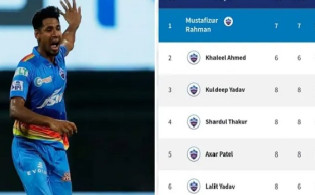 আইপিএলে দিল্লির সেরা বোলিংয়ের তালিকায় শীর্ষে মোস্তাফিজ