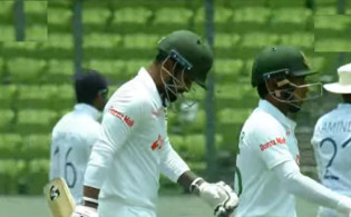লিটন ও মুশফিকের ব্যাটে ভর করে বিরতিতে গেল বাংলাদেশ