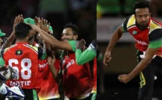 ম্যাচ সেরা সাকিব, প্লে-অফে গায়ানা