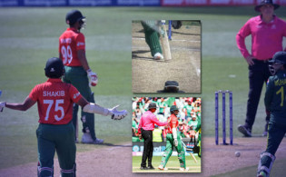 বাজে আম্পায়ারিংয়ের শিকার সাকিব, আউট না হয়েও মাঠ ছাড়তে হয় সাকিবকে